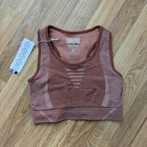 Smartwool Intraknit Racerback Bra Peacan Brown Heather Small